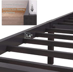 45MinST 14 Inch Reinforced Platform Bed Frame/3500lbs Heavy Duty/Easy Assembly Mattress Foundation/Steel Slat/Noise Free/No Box Spring Needed, Full
