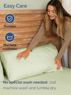 Extra Deep Twin Sheet Set - 4 Piece Breathable & Cooling Sheets - Hotel Luxury Bed Sheets Set - Easy & Secure Fit - Soft, Wrinkle Free & Comfy Sheets Set - Light Sage Sheet Set with Extra Deep Pockets