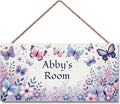 Personalized Sign Vintage Butterfly Wall Decor For Kids Room Decoration Nursery Decor Party Decorations For Little Man Cave Wall Art Decor For Boys Room Girls Bedroom