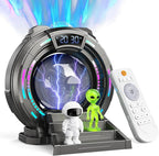 Galaxy Northern Lights Projector Plasma Ball, Night Light Aurora Projector for Kids with White Noise Alarm Clock, Kids Room Decor with Music, Christmas Gifts for Boys Teens