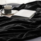 Bedsure GentleSoft Fleece Throw XL Blanket Black - 300GSM Soft Lightweight Plush Cozy Blankets for Bed, Sofa, Couch, Travel, Camping, 50x70 inches