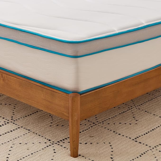 Linenspa 12 Inch Memory Foam and Spring Hybrid Mattress - Medium Plush Feel - Bed in a Box - Pressure Relief and Adaptive Support - Breathable - Cooling - Primary Bedroom - Twin Size
