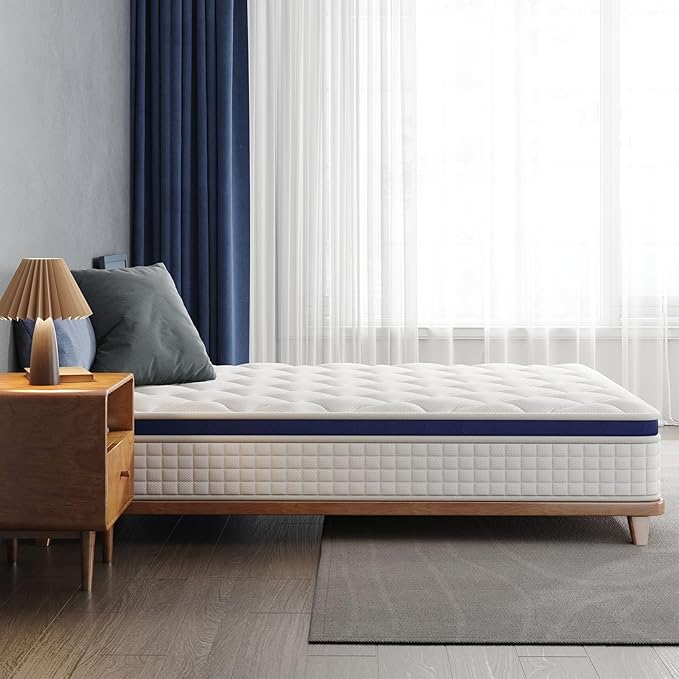 Full Mattress 14 Inch - Hybrid Mattress Bed in a Box, Medium Firm Support, Pressure & Pain Relief for All Sleepers, CertiPUR-US Certified, Fiberglass-free, Reinforced Edge Support, Motion Isolation
