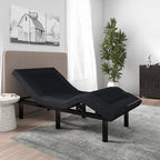 SHA CERLIN 14 Inch Twin XL Size Metal Adjustable Bed Base/Upholstered Bed Frame with Head and Foot Articulation Incline, Wireless Remote, Wood Board Support (Only Base)