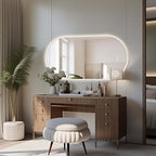 48"x24" Oval Led Mirror for Bathroom, Frameless Vanity Mirror with Lights, Modern Lighted Bathroom Mirror Wall Mounted, Anti Fog Smart Mirror with 3 Colors Dimmable, Vertical/Horizontal