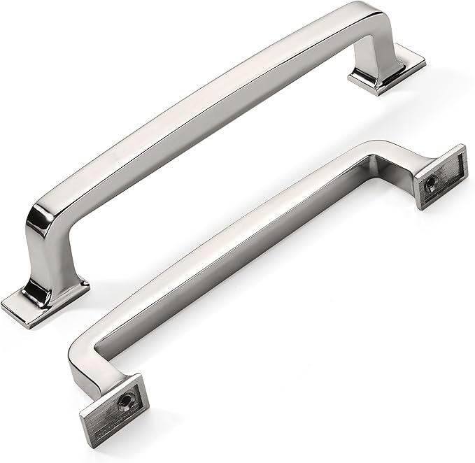 KhTumeWare 2 Pack 5 Inch Polished Nickel Cabinet Pulls and Drawer Handles