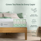 ZINUS 10 Inch Green Tea Luxe Memory Foam Mattress, Twin, Pressure Relieving, CertiPUR-US Certified, Mattress in A Box, All-New, Made in USA