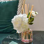 COCORRÍNA Reed Diffuser - Peony Garden 8.5oz Flower Reed Diffuser Set with 8 Sticks, Home Fragrance Reed Diffuser for Home Bedroom Office Bathroom Shelf Decor (Master Collection)