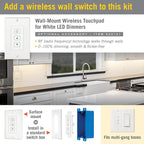 Armacost Lighting RibbonFlex Home Continuous (COB) LED Tape Light Kit with Remote - 16ft. (5M),Continuous (Cob) 3000k White