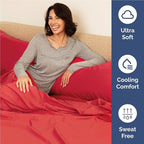 Full 6 Piece Sheet Set - Comfy Breathable & Cooling - Ultra Soft Hotel Luxury Bedding Set with 8-16 Inch Deep Pockets - 1 Flat & 1 Fitted Sheet & 4 Pillowcases - Cozy, Wrinkle Free & Easy Care - Red