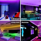 DAYBETTER Led Strip Lights 40ft, RGB Color Changing Led Strips with 44 Keys Remote Control for Room, Bedroom, Suitable for Home Decor, Living Room, Kitchen, Home Party Decoration, 24V