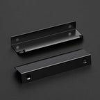 Ravinte Hardware 10 Pack Black Cabinet Handles, 5 Inch (128mm) Finger Edge Pulls, 4 Inch Hole Center, Finger Pulls for Cabinets