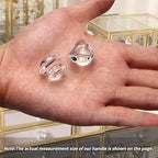 MroMax 12Pcs Tiny Pull Handle Triangle Acrylic Mini Knob 19mm Diameter Clear Shiny Knobs for Jewelry Box, Gift Case and Makeup Box