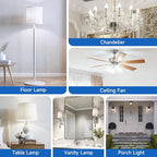 SHINESTAR E12 LED Candelabra Light Bulbs 40 Watt Equivalent, 5000K Daylight White 550 Lumen Chandelier Bulb, 6W B11 Candle Small Base Ceiling Fan Light Bulbs, Non-Dimmable, Pack of 3