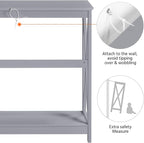 Yaheetech Console Table for Entryway, 2 Tier Narrow Sofa Table Bookshelf Accent Tables w/Storage Shelf, Living Room Entry Hall Foyer Tables Furniture, Grey