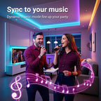 hyrion Smart LED Light Strips,200 ft WiFi LED Light,Sound Activated Color Changing with Alexa and Google,Sync Music with Tape Lighting for Bedroom for Living Room, Home Decor