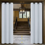 NICETOWN Curtains & Drapes for Door Tapestry, Sound Noise Canceling Room Darkening Replacement Makeshift Curtains for Bathroom Pantry Bedroom Closet (Cloud Grey, 1 Panel, 5ft Wide x 10ft Long)