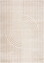 Abani Area Rug for Living Room -Nuevo 2' x 3' Beige Arch Pattern Area Rug, Soft and Durable Living Room Rug, Stain and Fade Resistant, Chic Modern Design, Pet & Kid Friendly