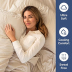 King Size 4 Piece Sheet Set - Comfy Breathable & Cooling Bed Sheets Set - Hotel Luxury Bedding for Women, Men, Kids, Teens, Boys & Girls - Deep Pockets, Ultra-Soft and Wrinkle Free - Oeko-Tex - Wheat