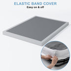 Full Box Spring - 4 Inch High Profile Box Spring for Full Bed, Sturdy Metal Frame Mattress Foundation, Easy Assembly, Quiet & Noise-Free