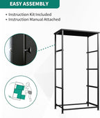 YITAHOME Dresser with 4 Drawers - Fabric Storage Tower, Organizer Unit for Bedroom, Hallway, Closets - Sturdy Steel Frame, Wooden Top & Easy Pull Fabric Bins
