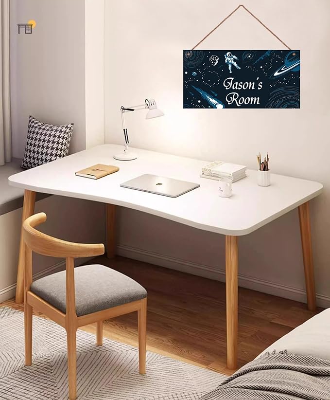 Personalized Space Decor for Boys Room Outer Space Theme Room Decor for Boys,Astronaut Wall Art Decor for Kids Room Boys Bedroom Comet Nursery Playroom