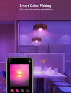 Govee Smart Light Bulbs, WiFi & Bluetooth Color Changing Light Bulbs, Music Sync, 16 Million DIY Colors RGBWW Color Lights Bulb, Work with Alexa, Google Assistant Home App, 800 Lumen, 2 Pack