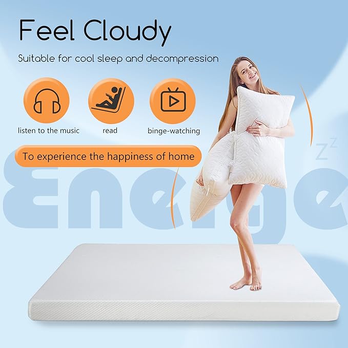 BestMassage | 5 Inch King Mattress | Gel Memory Foam | Medium Firm Feel | White | Bed in a Box, CertiPUR-US Certified | Pressure Relief, Cooling Ventilated Foam | Breathable Knit Cover