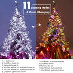 Brizled Color Changing Tree Lights, 115ft 300 LED Christmas String Lights with Remote, 11 Modes Cool White & Multicolor Christmas Lights Connectable Xmas Lights Green Wire for Xmas Home
