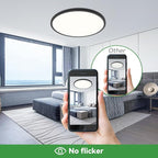 hepside 15.8INCH 2Pack Big Dimmable Flush Mount Ceiling Light Fixture Black, 3CCT 3000/4500/6000K Ceiling Lamp, 36W 4200LM Super Bright Low Profile Light for Bedroom, Kitchen, Bathroom, Hallway