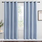 NICETOWN Vintage Blue Blackout Curtains 78 inches Length for Living Room, 2 Panels, 55" Wide, Thermal Insulated Decoration Drapes for Bedroom Window