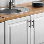 JOY DECOR 5 Pack Cabinet Handles, Black Cabinet Pulls, 2-1/2 in Hole Center Kitchen Hardware, Stainless Steel T Bar Handles for Dresser Drawers