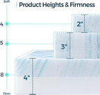 LINSY LIVING 2 Inch Mattress Topper Twin, Cooling Gel Infused Swirl Memory Foam, Soft Mattress Topper for Firm Mattress, CertiPUR-US Certified Bed Topper, Twin Size