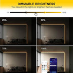 COB LED Strip Lights Warm White,24V Dimmable led Light Strip KIT with Remote and app Control,2700K 32.8FT/2 * 5m 8mm Wide Ra>90 Cuttable Flexible Strip Lights for Bedroom,Shelf,Cabinet