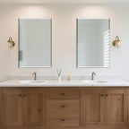 Ruomeng Wall Mirror Beveled Edge Frameless Mirror 24” x 36" Accent Mirror for Bathroom Vanity and Entryway