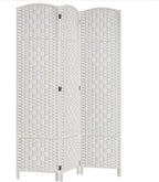 Rose Home Fashion 6 ft Tall Room Divider, Room Dividers and Folding Privacy Screens, 15.7in Privacy Screen 3 Panel Partition Temporary Wall Separation for Private, White