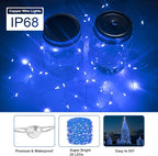 12 Pack Valentine's Day Fairy Lights Battery Operated, 3 Speed Modes, Extra 12 Batteries for Replacement, 7Ft 20 LED Mini String Light, Waterproof Copper Wire, Twinkle Firefly Lights, Blue