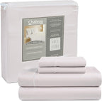 800 Thread Count Egyptian Cotton Sheets Queen Sheet Set Deep Pocket,100% Cotton Bed Sheets Queen Size Set, No Pill Soft & Comfy Naturally Cool Breathable Elasticated Sheet & Pillowcase Sets-Lavender