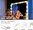 22.6ft Led Vanity Mirror Lights with 14 Dimmable Light Bulbs Makeup Vanity Lights for Big Long Mirror,Mirror Not Included