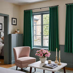 Lazzzy Velvet Blackout Curtains Thermal Insulated Room Window Drapes Super Soft Luxury Curtains for Living Room Bedroom Rod Pocket 2 Panels, Emerald Green, 52" W x 72" L