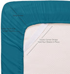 Cal King Size Bed Sheets - 6 Piece 1500 Supreme Collection Fine Brushed Microfiber Deep Pocket California King Sheet Set Bedding - 2 Extra Pillow Cases, Great Value, California King, Teal