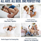 OLANLY Twin XL Quilted Fitted Mattress Pad – Soft Down Alternative Pillow Top Mattress Topper, Cooling Comfort Breathable Mattress Cover, Machine Washable Deep Pocket Mattress Protector, Dark Grey