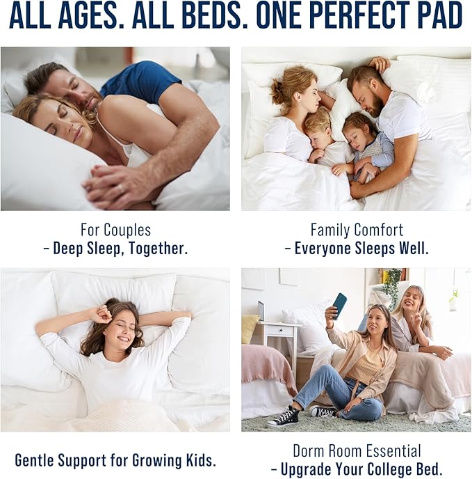 OLANLY California King Quilted Fitted Mattress Pad – Soft Pillow Top Mattress Topper, Down Alternative Fill, Cooling Breathable Mattress Cover, Machine Washable Deep Pocket Mattress Protector, White