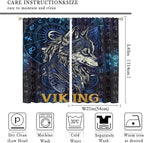 Viking Wolf Curtains Blue Rune Nordic Gothic Animal Curtains Dark Ancient Totem Mythological Pattern Printed Curtains Boys Bedroom Living Room Decoration Blackout Curtains W42 * L45 Inch