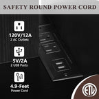 ZGREN End Table with Charging Station, Narrow Side Tables for Small Spaces USB Ports and Outlets Rolling Bedside Nightstand Sofa Couch Slim Shelf Night Stand Living Room, Bedroom, Black
