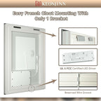 Keonjinn LED Bath Mirror 40” x 36” with Frontlit and Backlit, Stepless 3 Colors Temperature & Dimmable Vanity Mirror, UL Listed LED Driver, Double Light Strips, Anti-Fog Wall Mirror with Lights