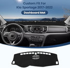 Dashboard Cover Mat Custom Fit for 2017-2022 Kia Sportage Dash Cover Nonslip Dash Mat Protector Sunshade No Glare Black