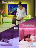 Led Lights for TV, 13.2ft TV Led Backlight 32-65 Inch, USB Led Light Strip with Remote, App Control, RGB Led Strip Lights Music Sync Color Changing Led Lights for Bedroom, Gaming Accessories
