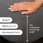Full 6 Piece Sheet Set - Comfy Breathable & Cooling - Ultra Soft Hotel Luxury Bedding Set w/ 8-16 Inch Deep Pockets - 1 Flat & 1 Fitted Sheet & 4 Pillowcases - Wrinkle Free and Easy Care - Charcoal