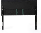 Christopher Knight Home Jezebel Fabric Headboard, Queen / Full, Dark Charcoal / Black Steel